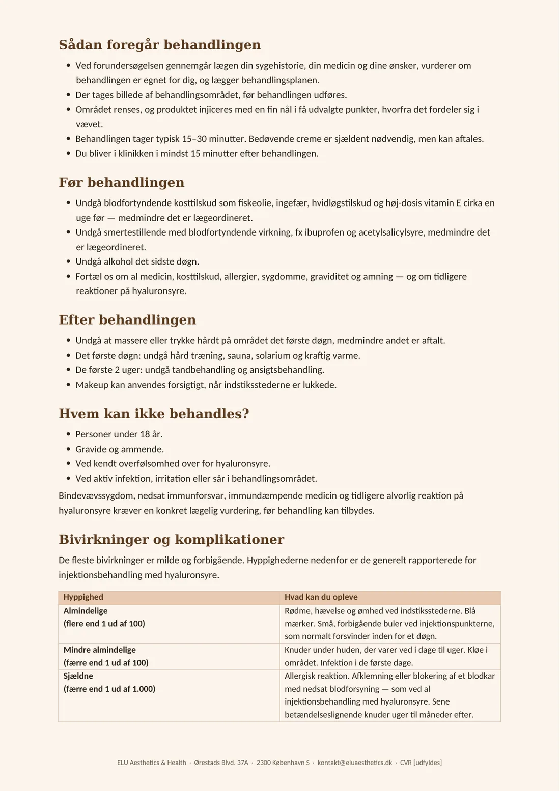 Skinbooster – Profhilo – kundeinformation, side 2 af 4